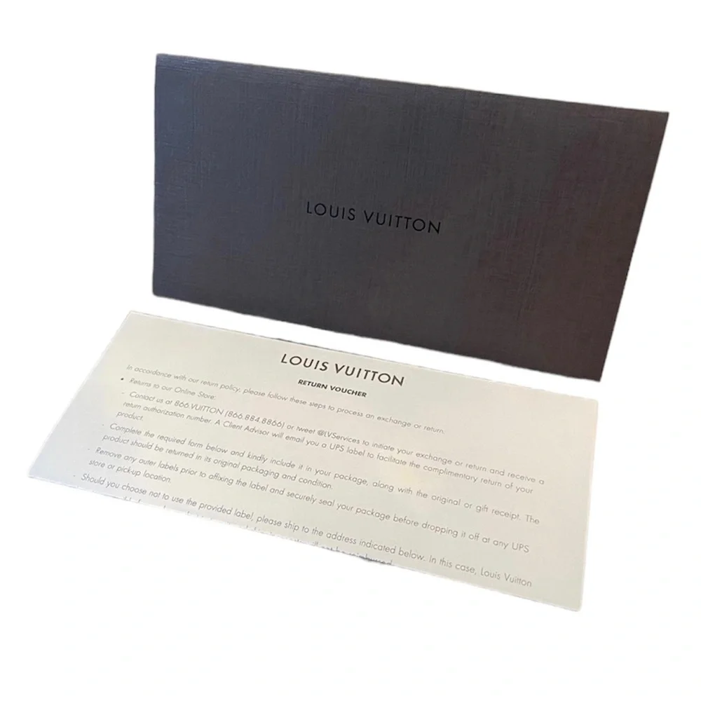 LOUIS VUITTON Brown Envelope Sleeve & Paper Slip